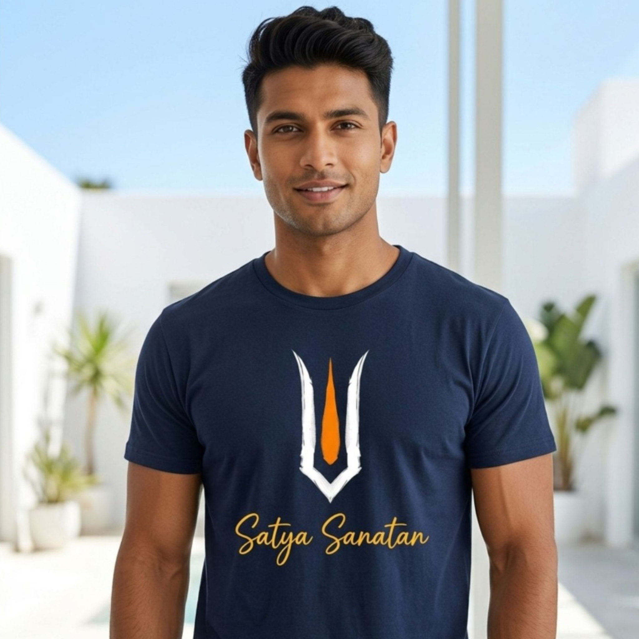 Satya Sanatan T-Shirt for Men | Sanatan Dharma Premium Cotton Tee
