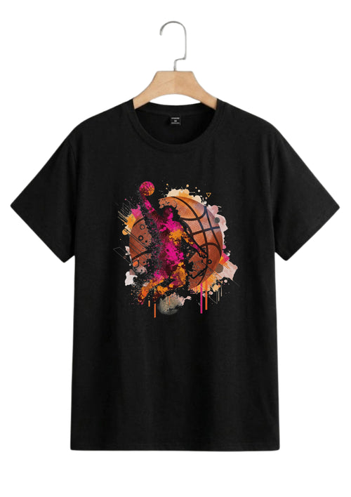 Black Basket Ball T-shirt