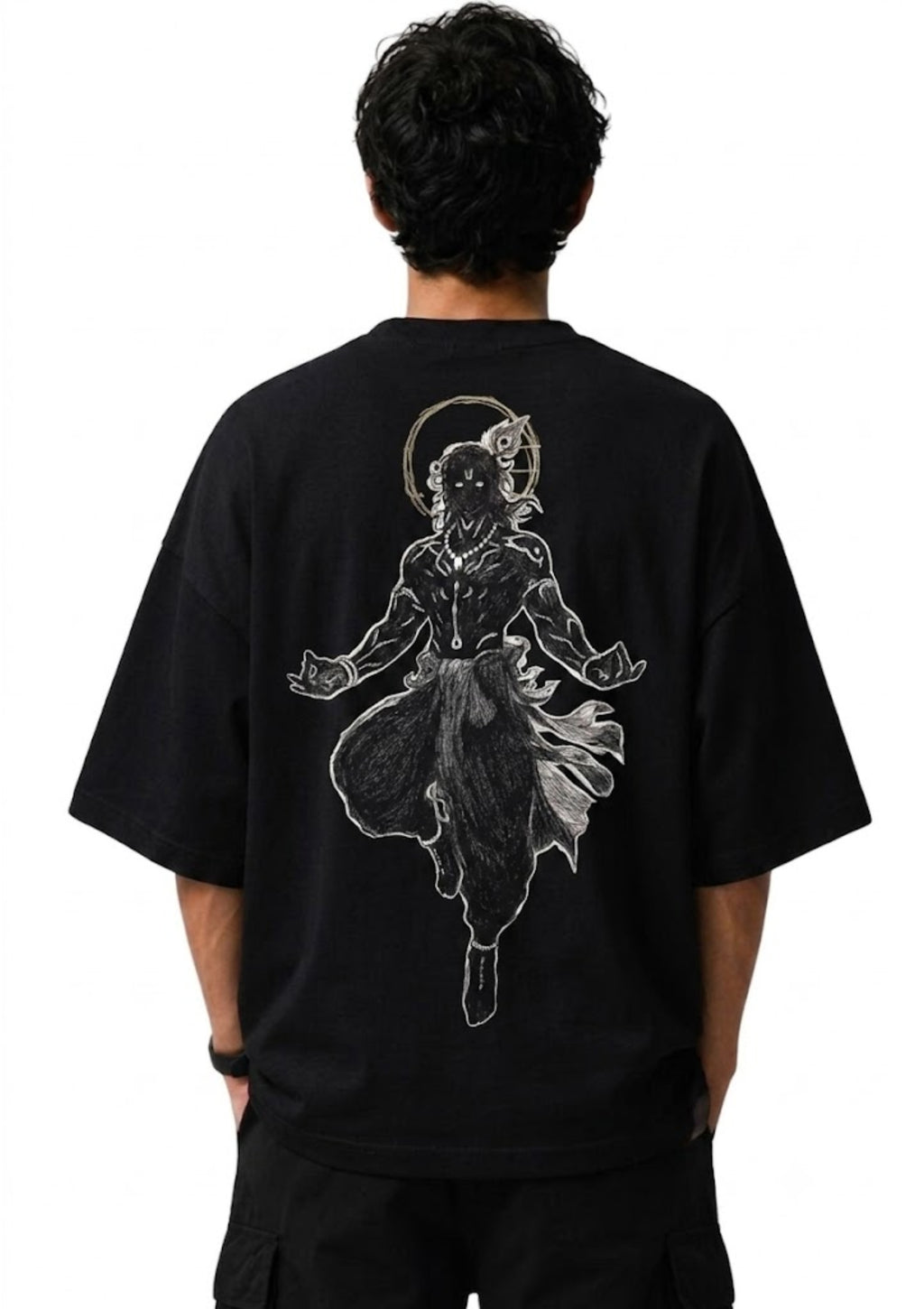 Black Divine Ascension Oversized T-Shirt.