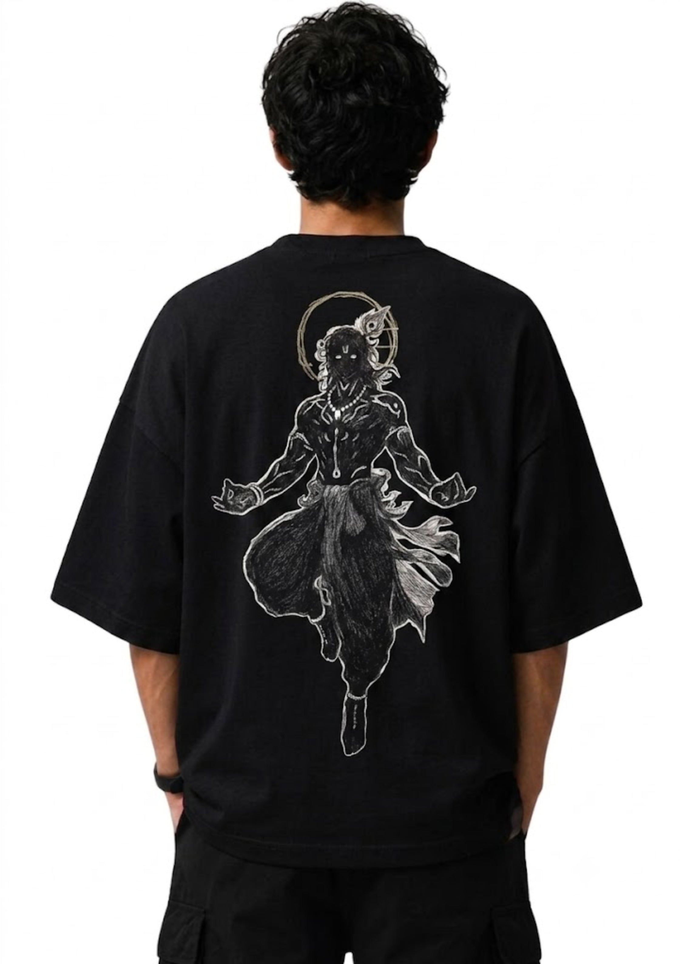 Black Divine Ascension Oversized T-Shirt.