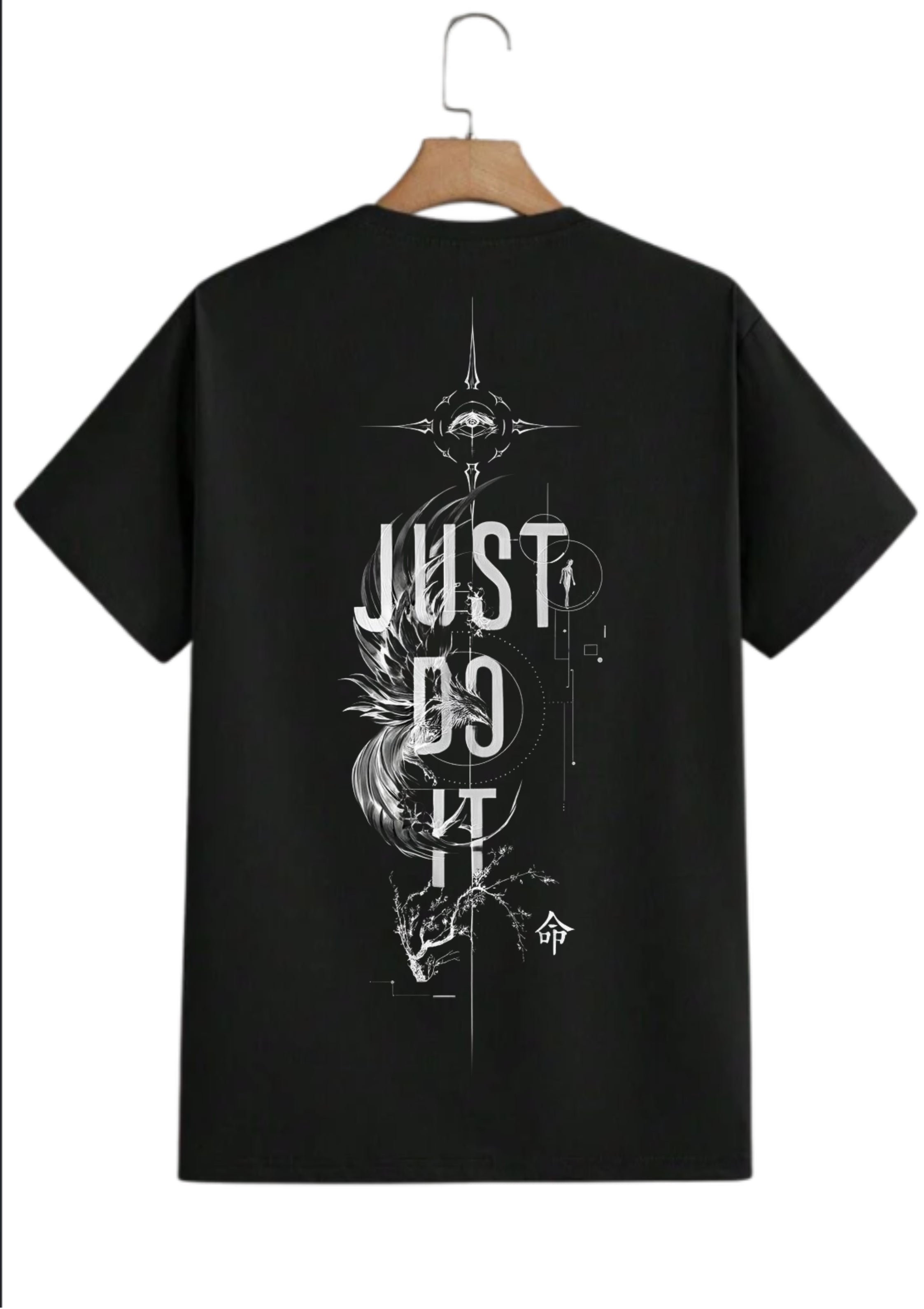 Black Just Do It Oversized T-Shirt