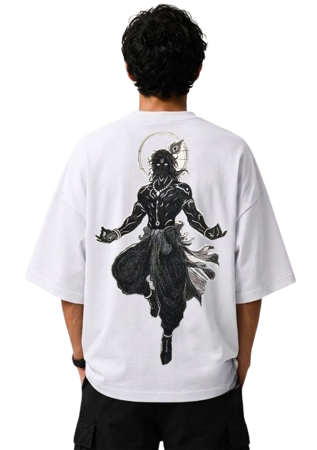 White Divine Ascension Oversized T-Shirt