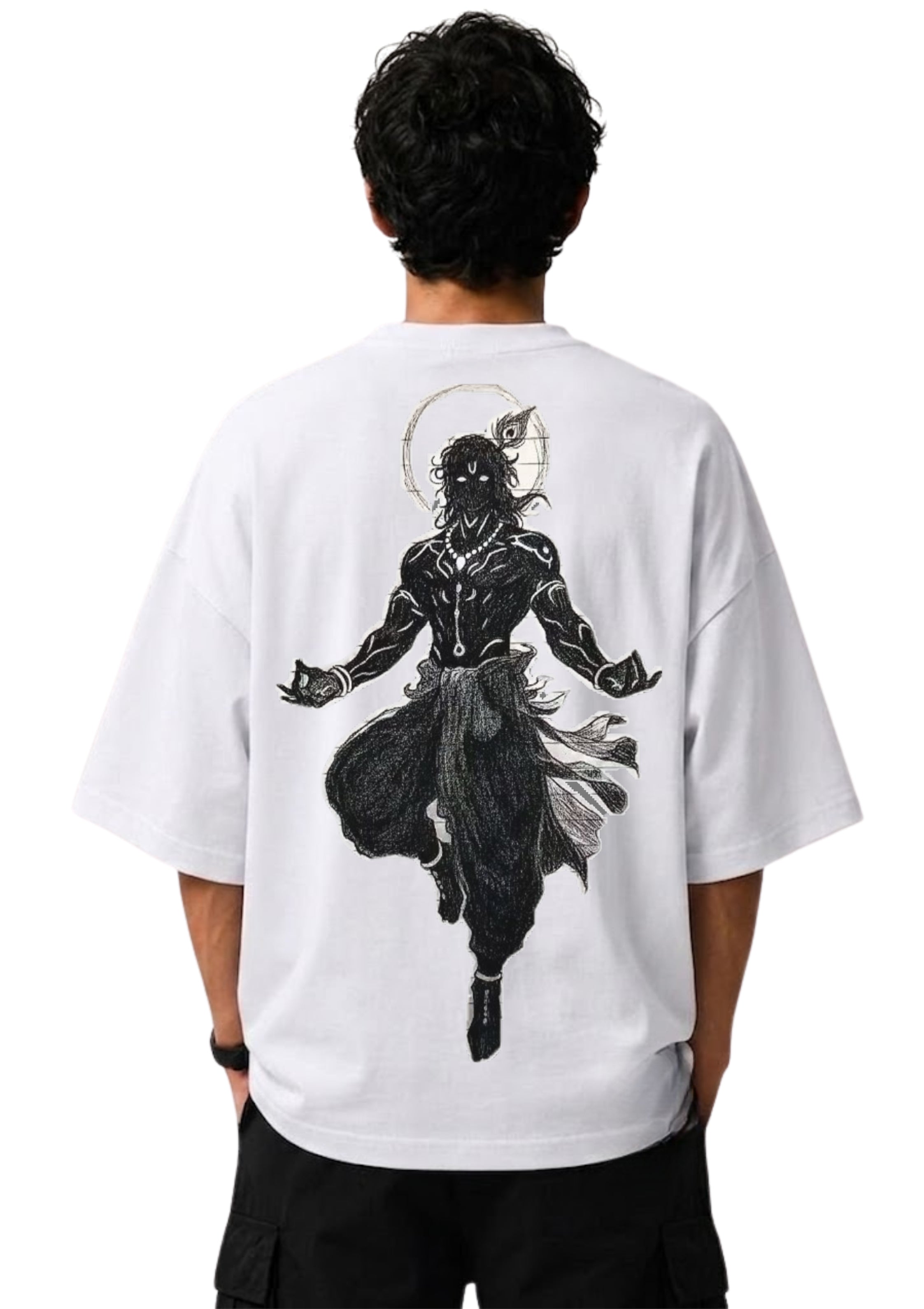 White Divine Ascension Oversized T-Shirt