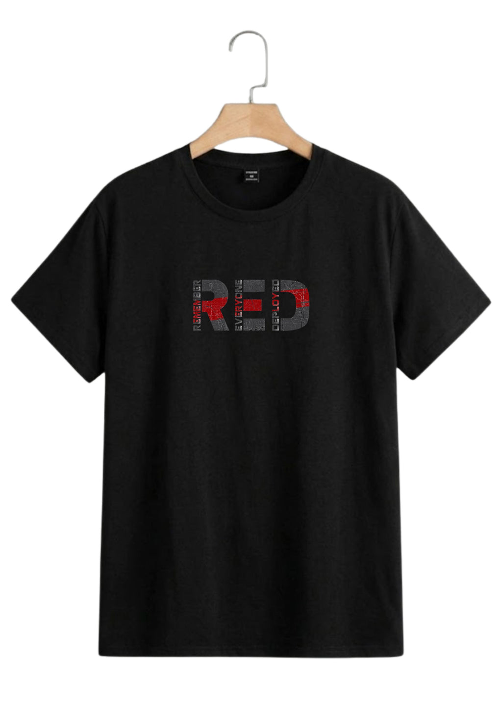 Black Red Printed T-shirt