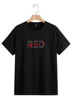 Black Red Printed T-shirt