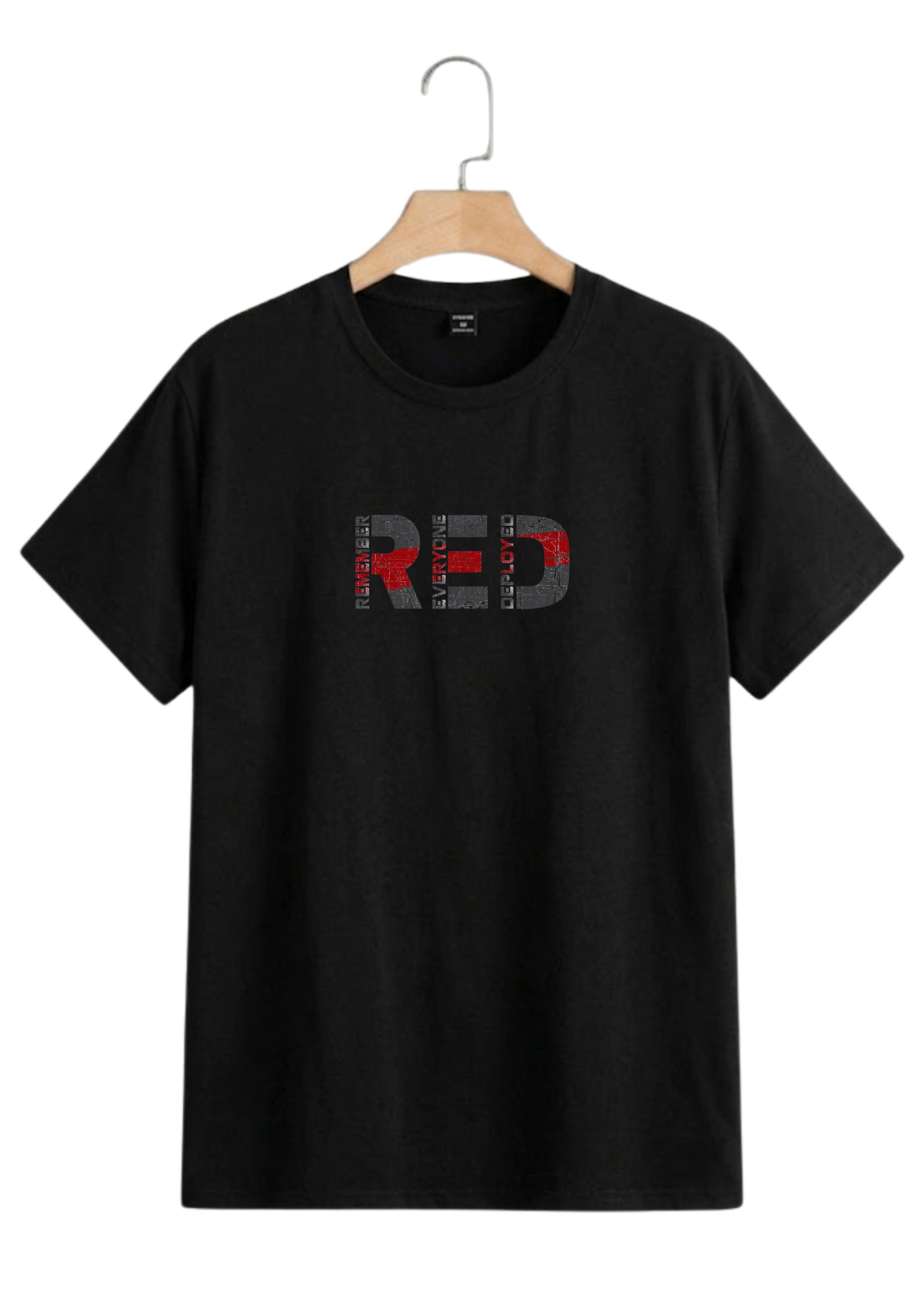 Black Red Printed T-shirt