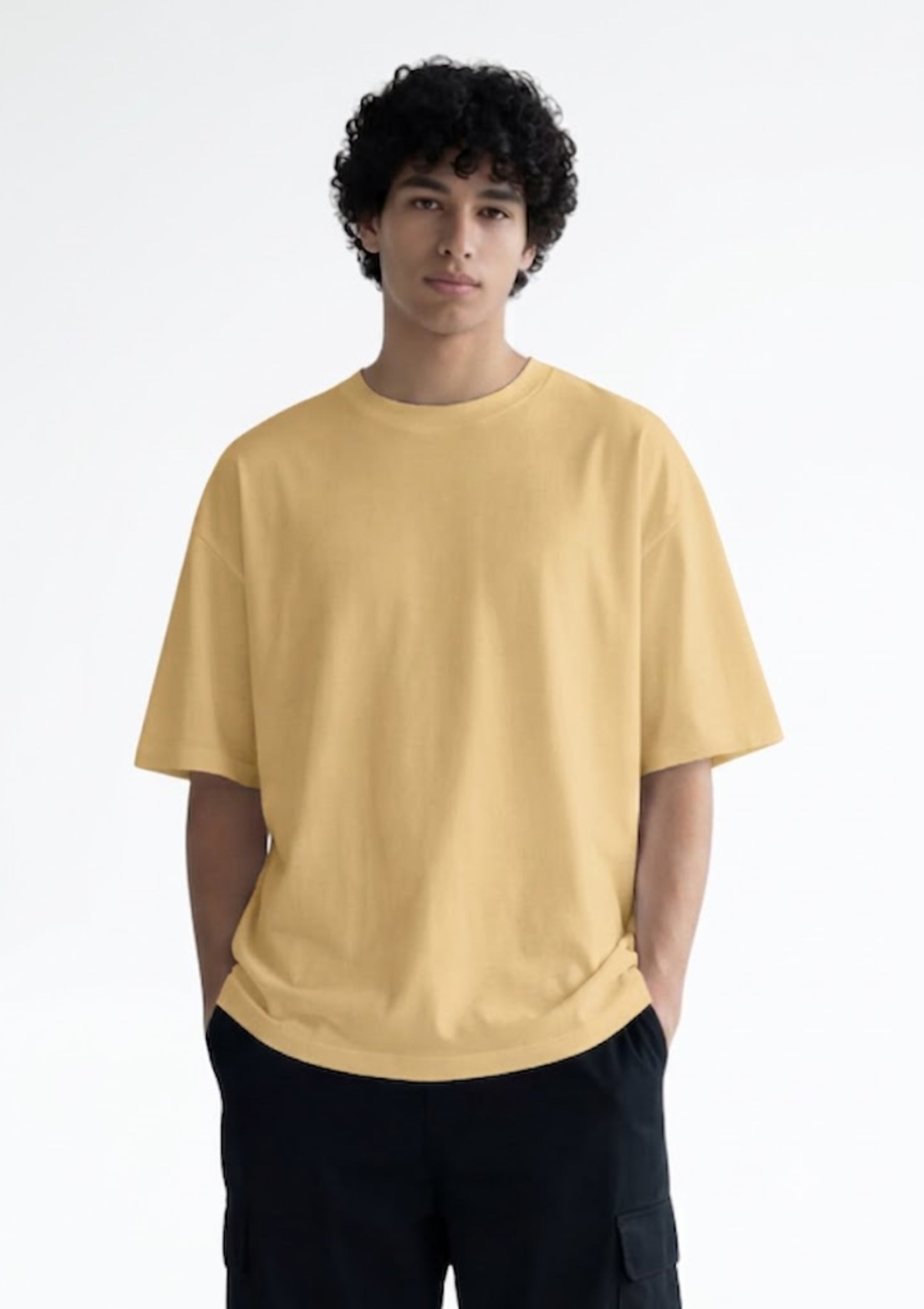 Beige Ardhanarishvara Oversized T-Shirt