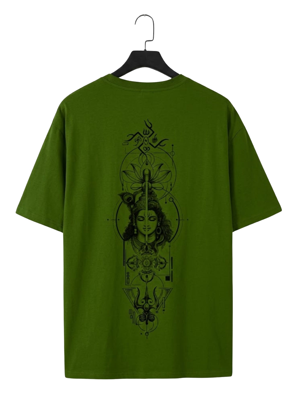 Green Ardhanarishvara Oversized T-Shirt