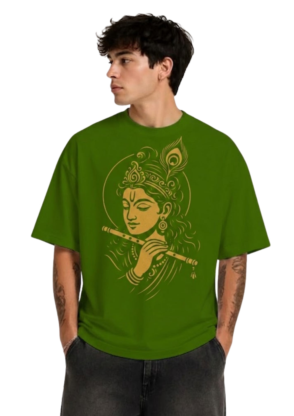 Green Krishna T-Shirt
