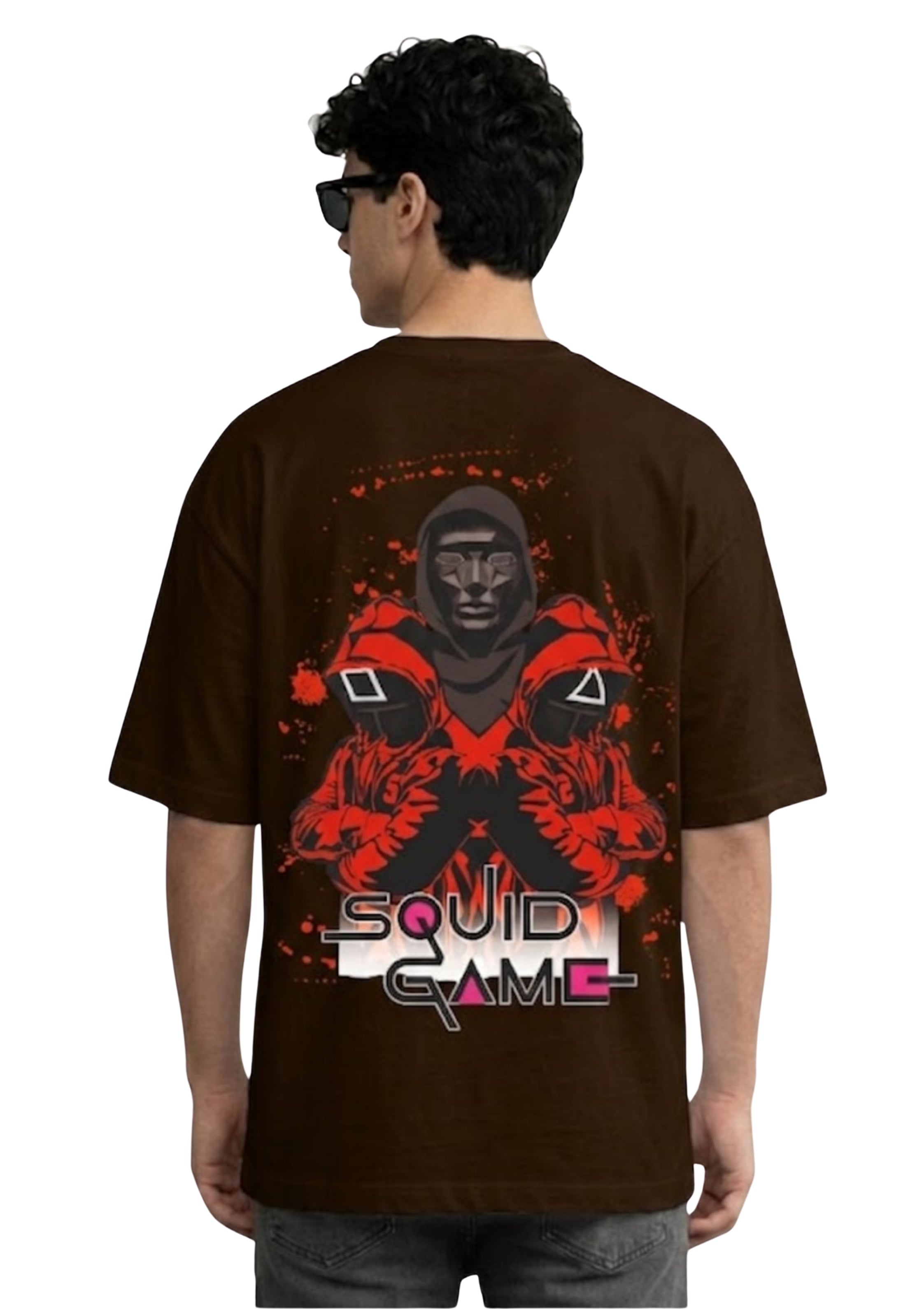 Brown  Squid Game Oversized T-Shirt