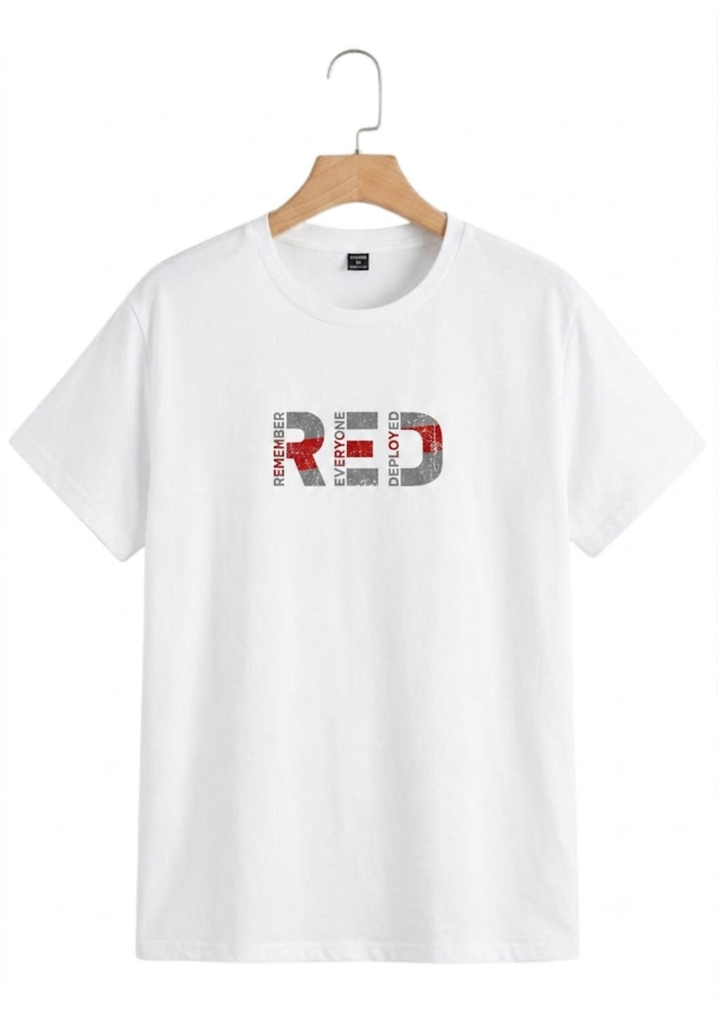 white Red Printed T-shirt