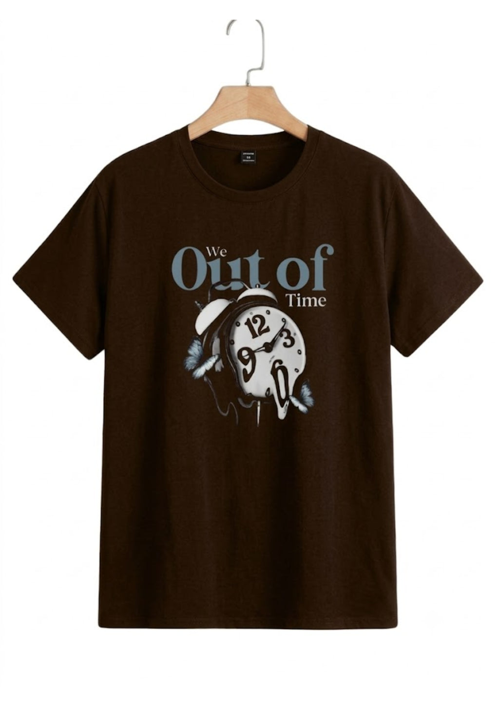 Brown Out of Time Oversized T-Shirt