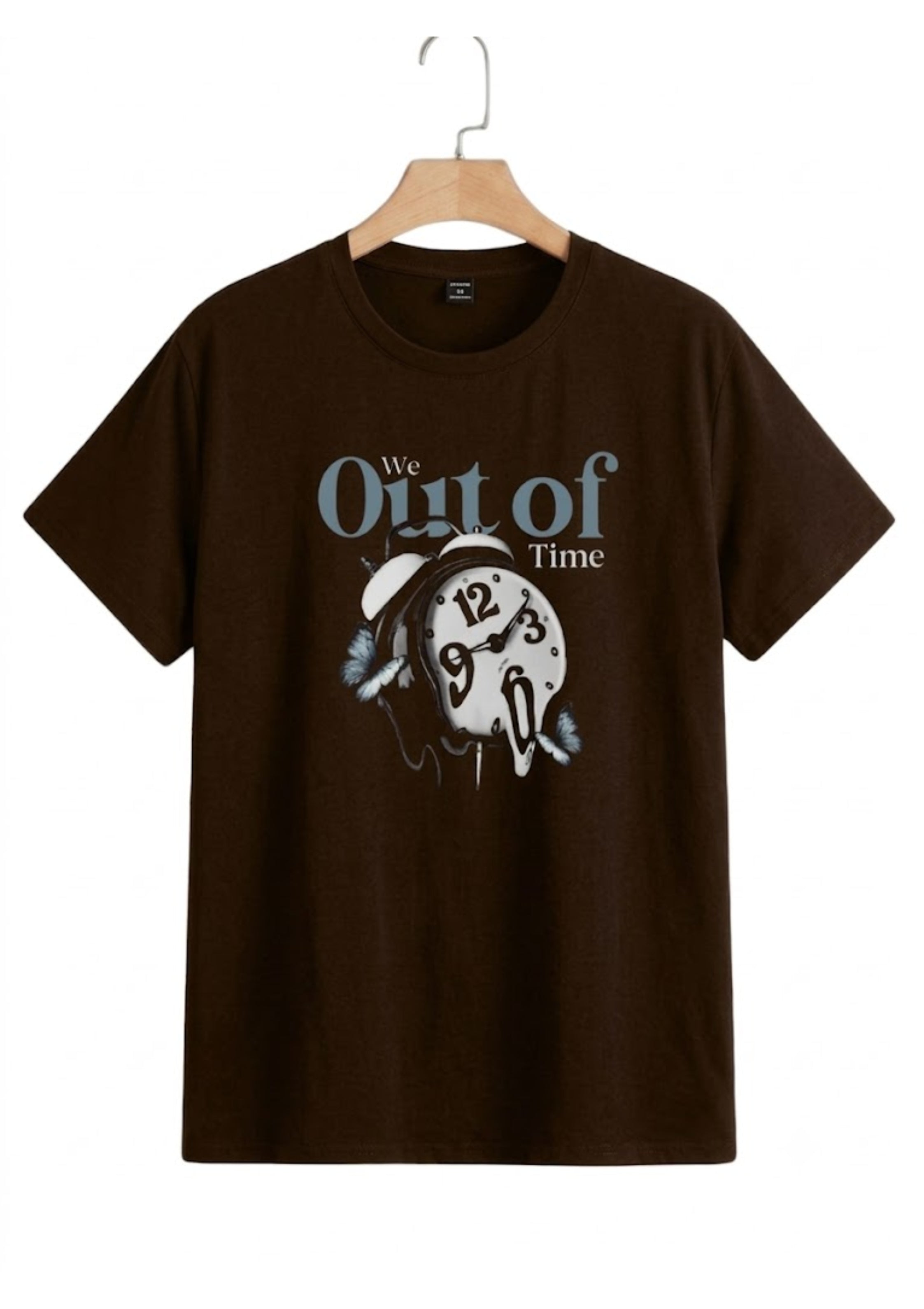 Brown Out of Time Oversized T-Shirt