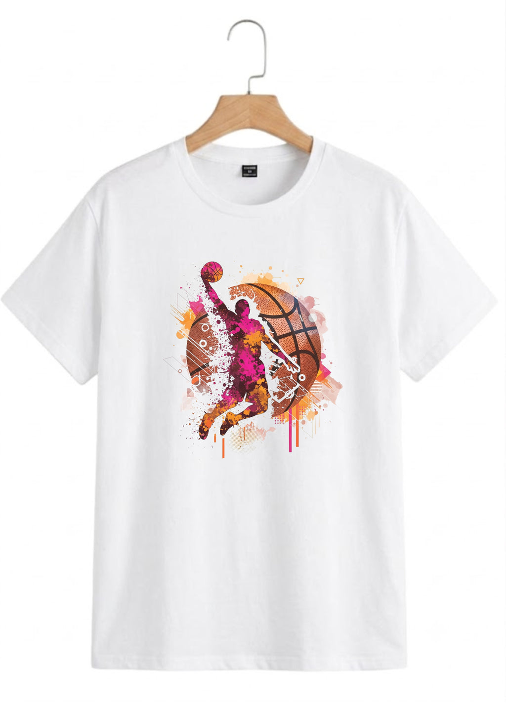 White Basket Ball T-shirt