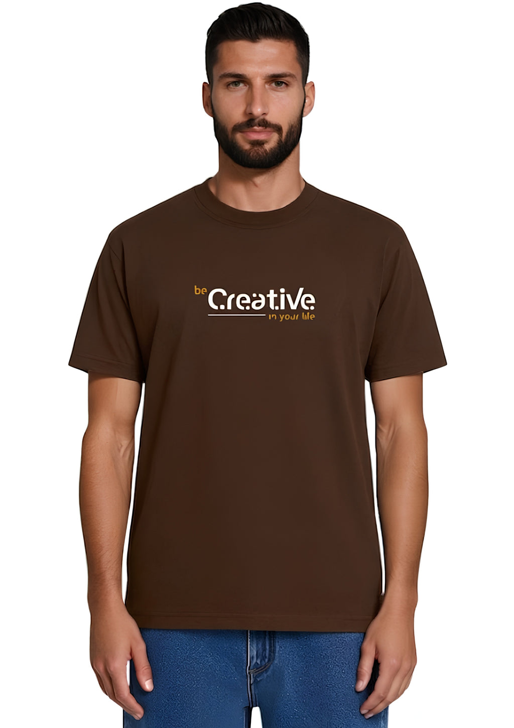 Brown Creative T-shirt