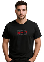 Black Red Printed T-shirt