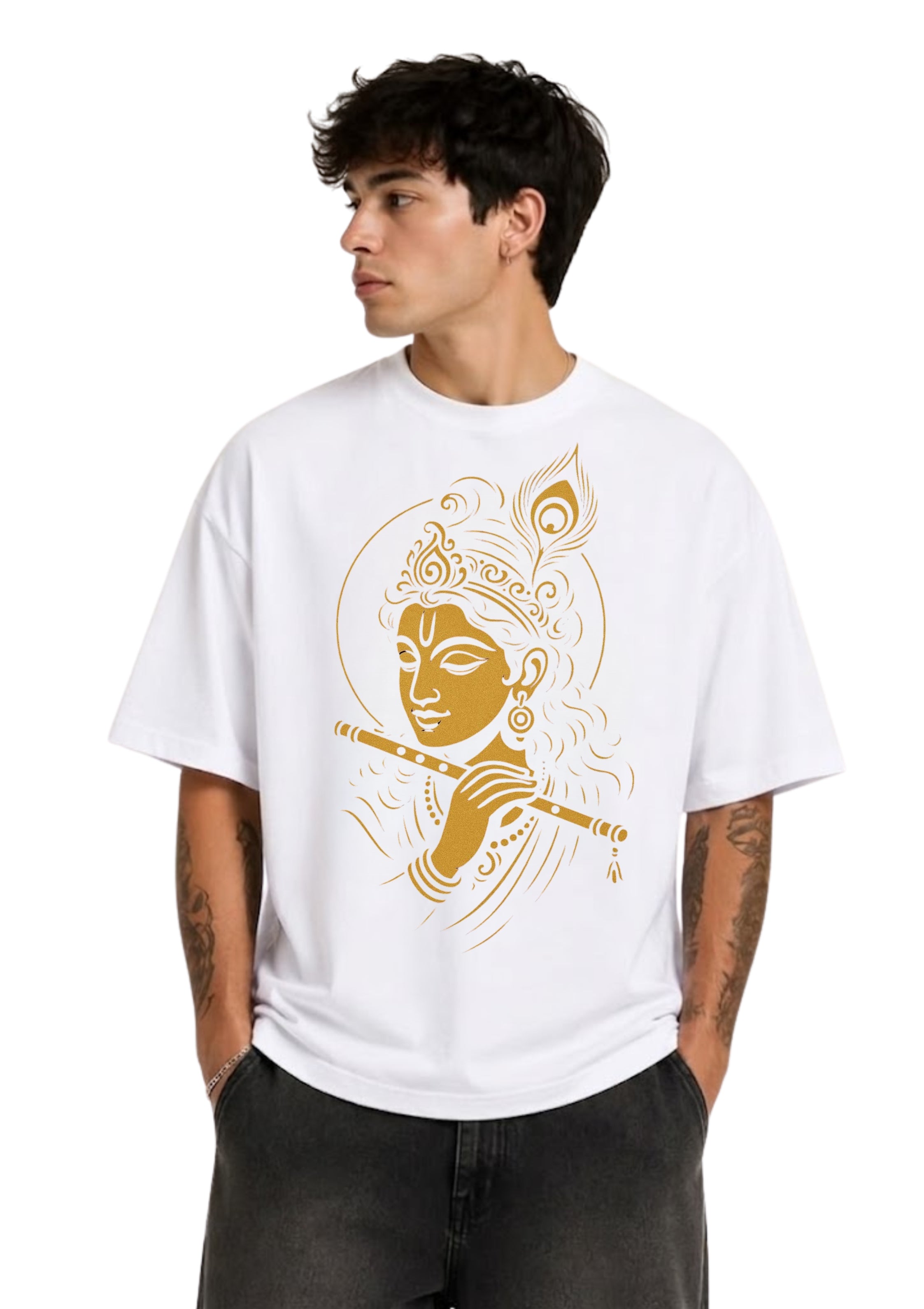 White Krishna T-shirt