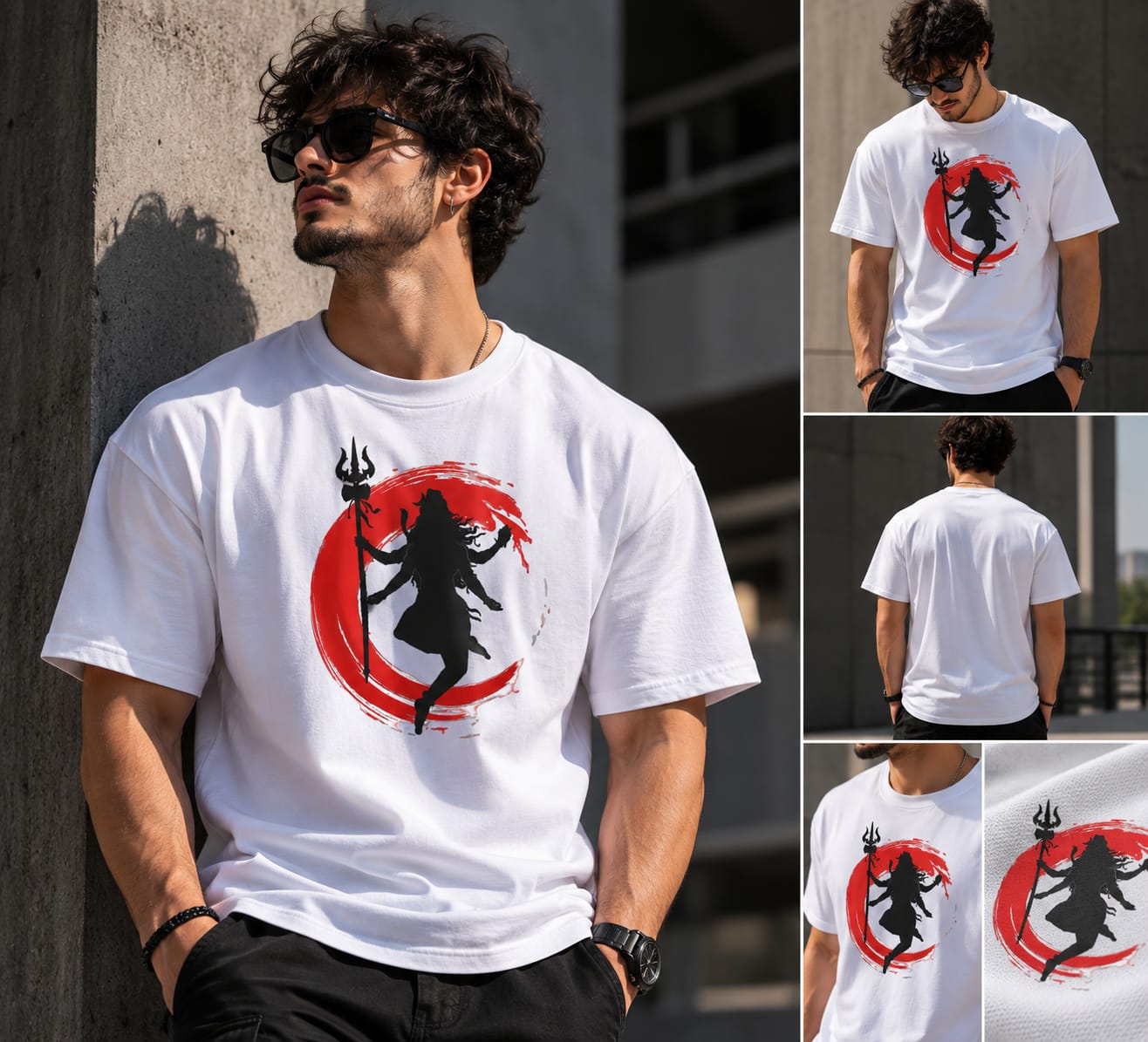 Adi Shakti Graphic T-Shirt for Men | Goddess Power Hindu Premium Tee